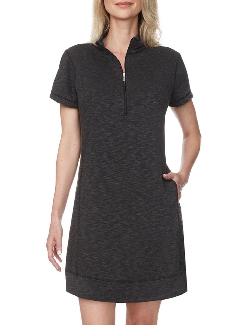 Legendary Outfitters Quarter Zip Cotton Blend Dress with Pockets